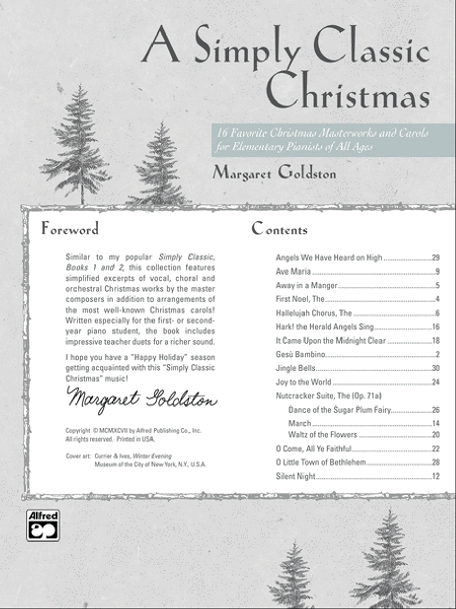 A Simply Classic Christmas, Book 1 Easy Piano scores gallery preview page 2