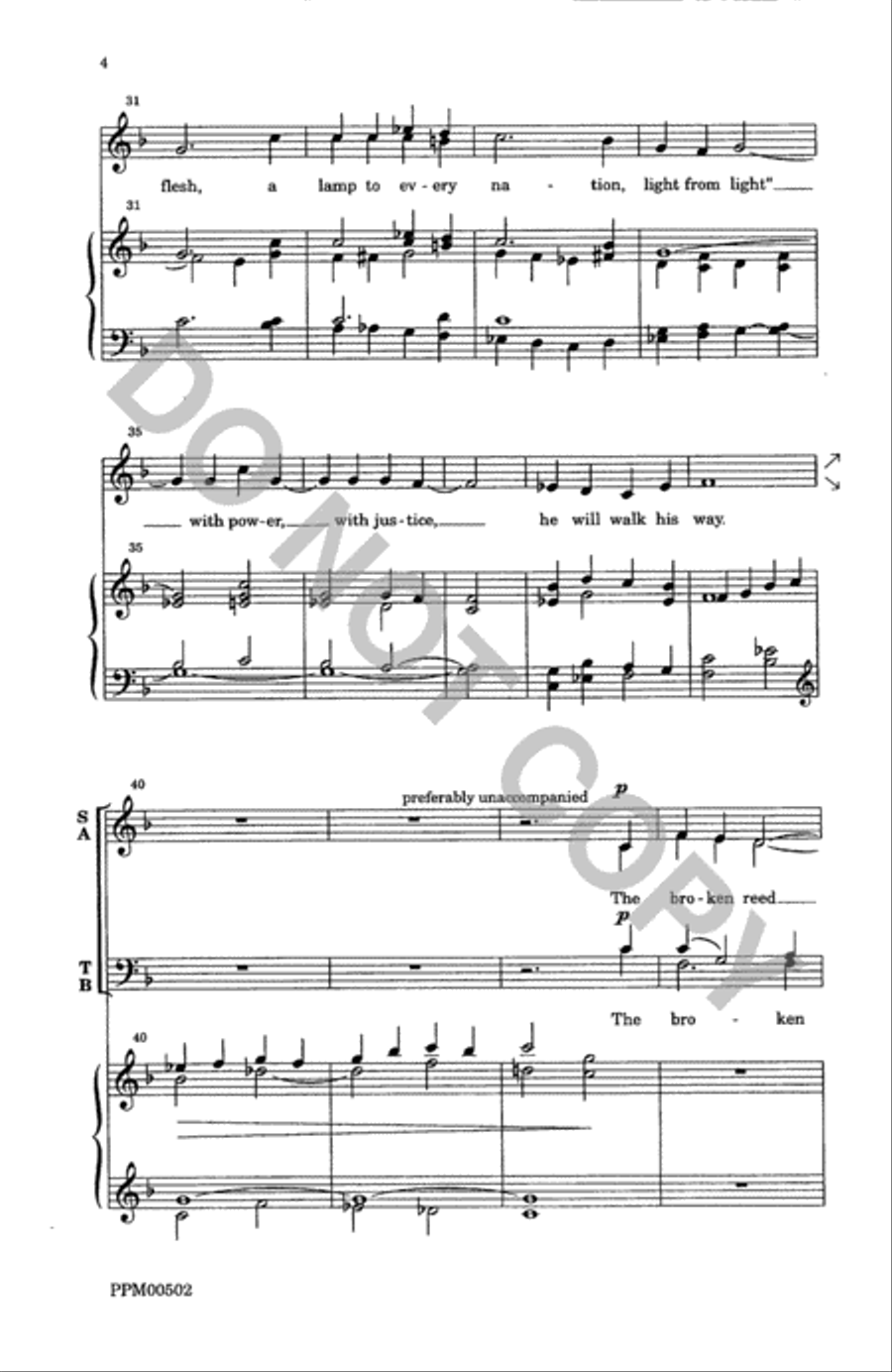 The Voice of God Goes Out 4-Part scores gallery preview page 5