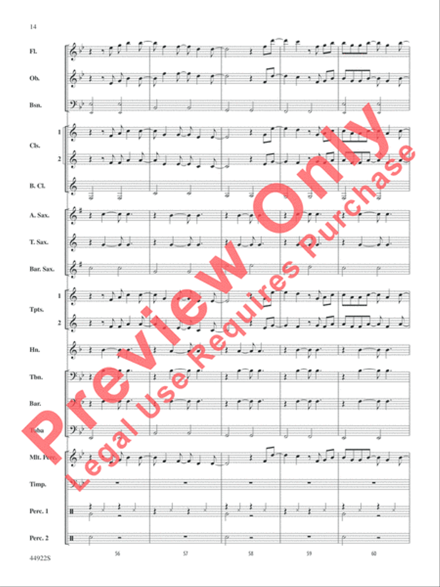Bright Bright Concert Band scores gallery preview page 14
