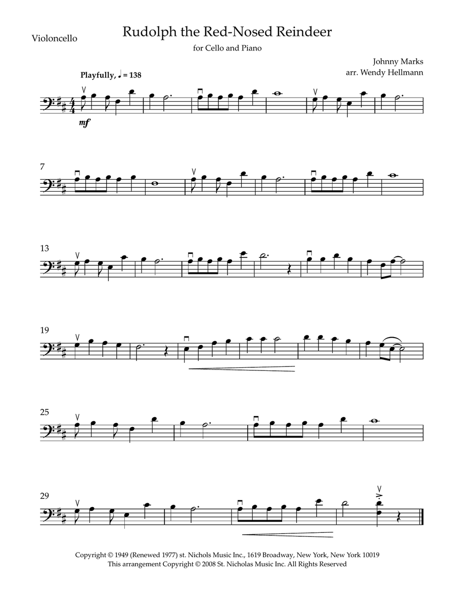 Rudolph The Red-Nosed Reindeer Piano scores gallery preview page 3