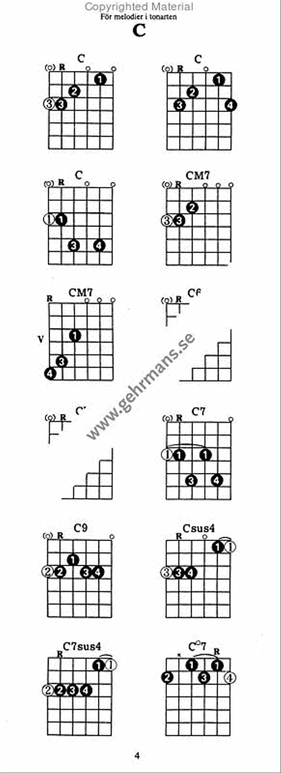 Ackordboken for gitarrfodralet Guitar scores gallery preview page 4