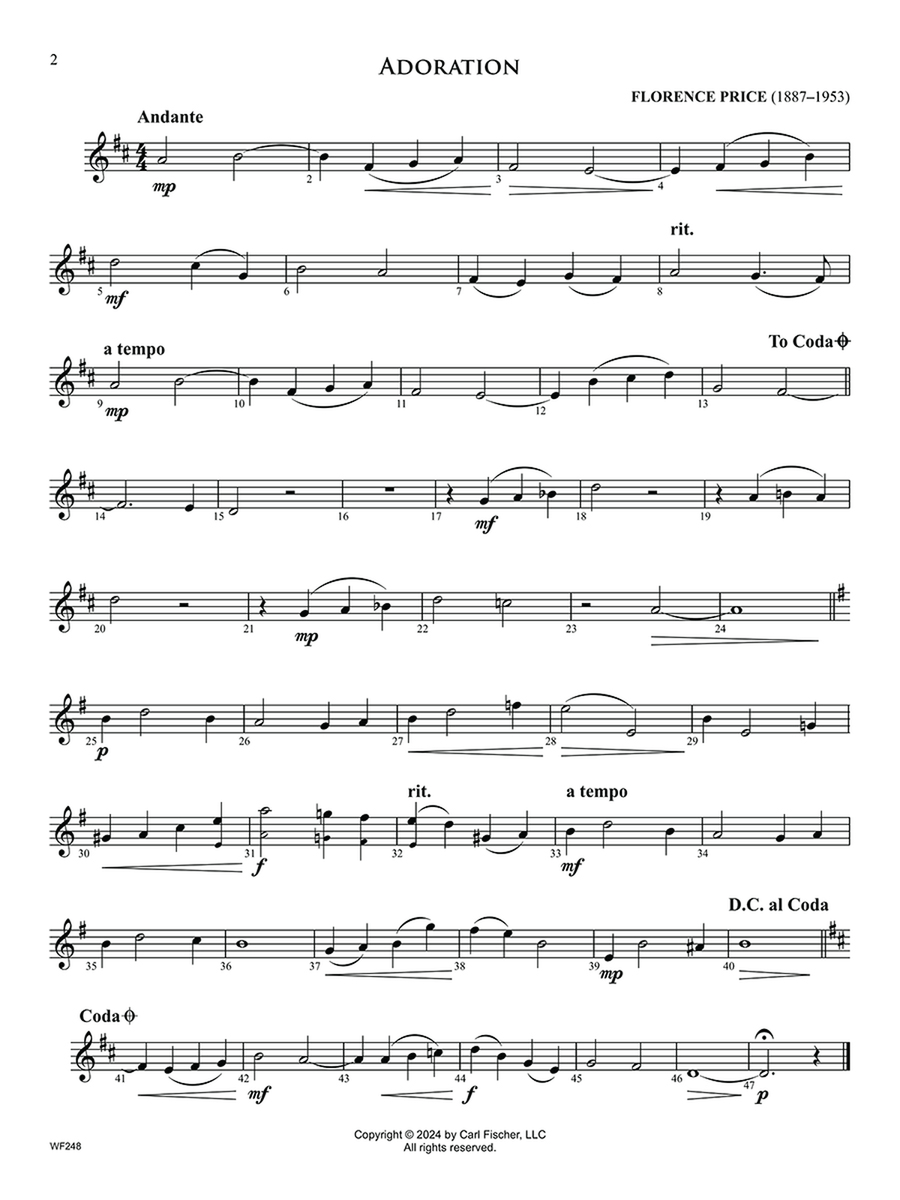 24 Classic Solos (for Winds) Baritone Saxophone scores gallery preview page 2