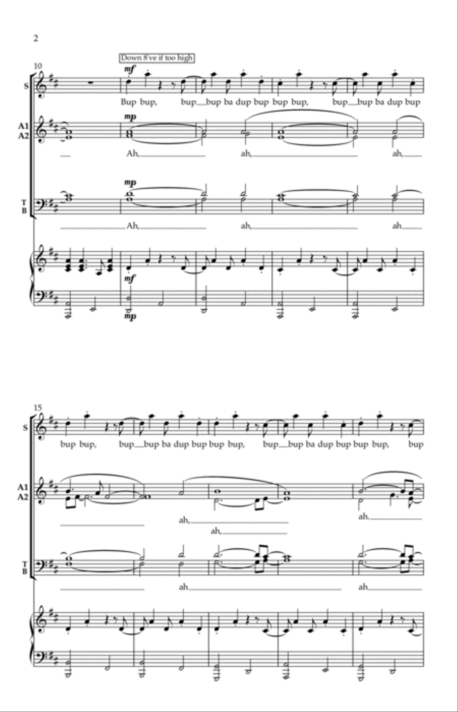 On Melancholy Hill 4-Part scores gallery preview page 2