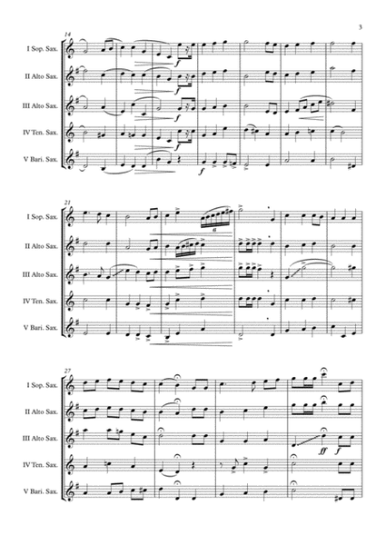 "The Star Spangled Banner" Saxophone Quintet arr. Adrian Wagner image number null