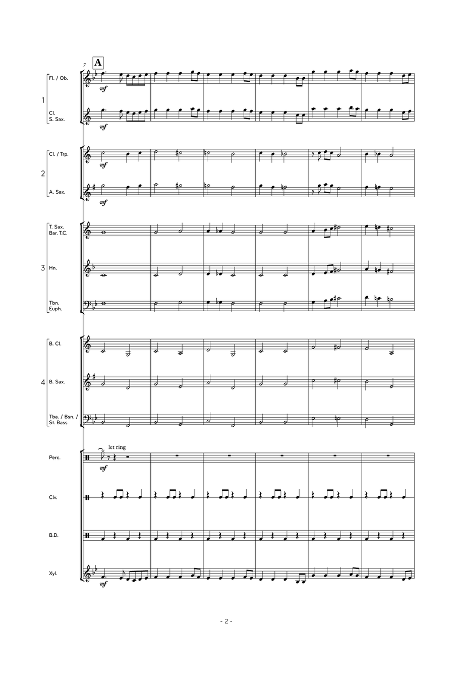 Atirei o Pau no Gato - Score Only Concert Band scores gallery preview page 4
