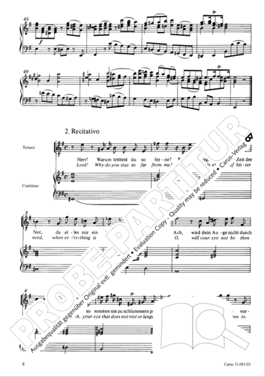 Jesus sleeps, is hope now fading (Jesus schlaft, was soll ich hoffen) ATB scores gallery preview page 9