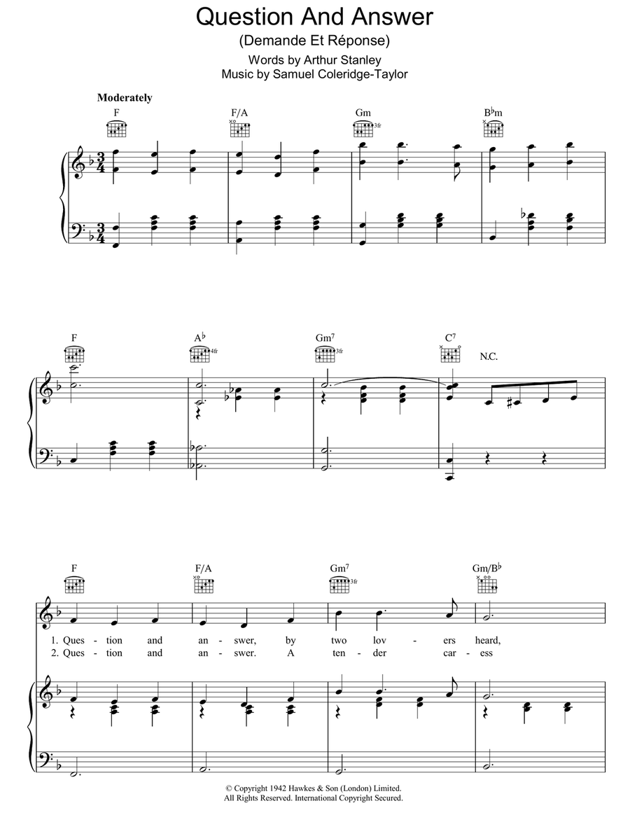 Question And Answer (Demande Et Reponse) Guitar scores gallery preview page 1