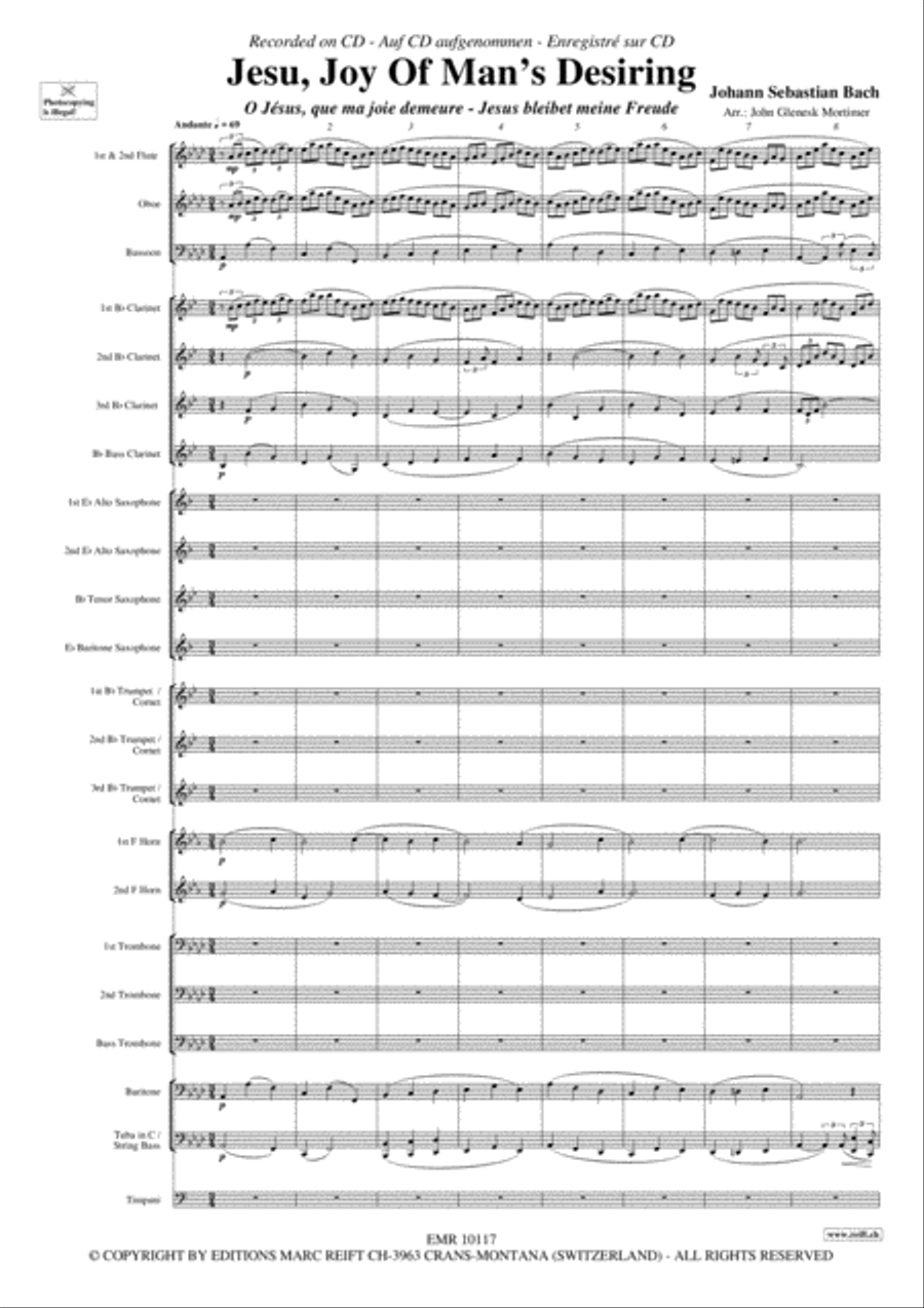 Jesu, Joy Of Man's Desiring Concert Band scores gallery preview page 4