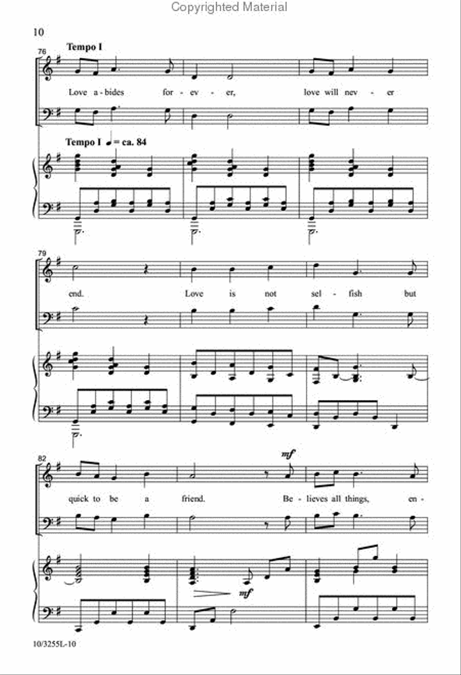 Love Abides Forever Love Abides Forever 4-Part scores gallery preview page 10
