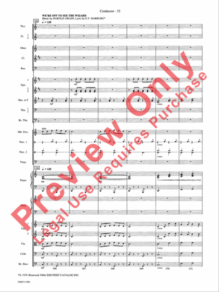 The Wizard of Oz -- Choral Revue Choir scores gallery preview page 34