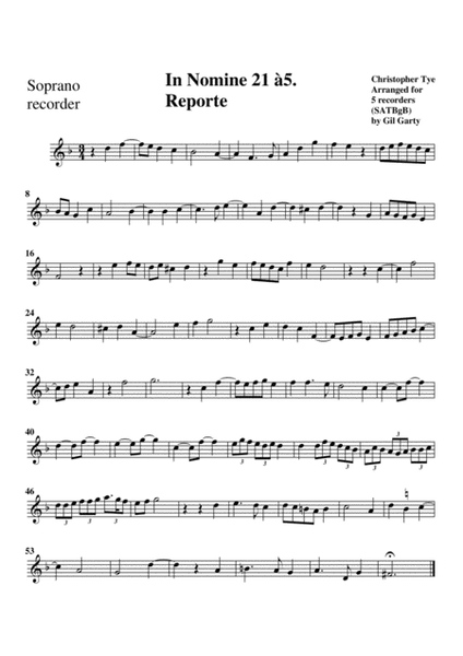 In Nomine no.21 a5 (arrangement for 5 recorders)