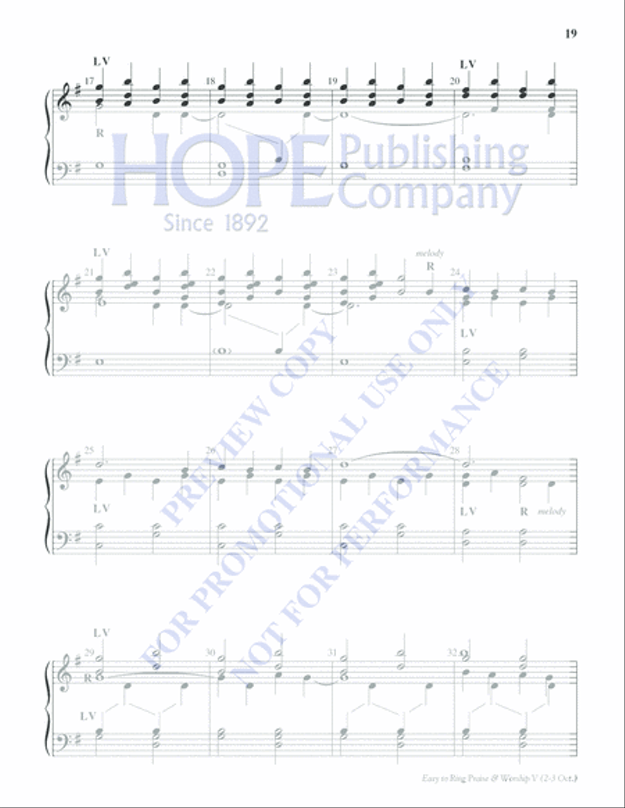 Easy to Ring Praise and Worship 3-Octaves scores gallery preview page 19