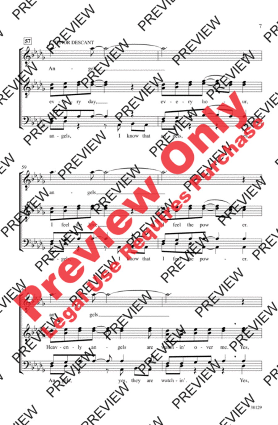 Watchin' Over Me Men's Choir scores gallery preview page 7