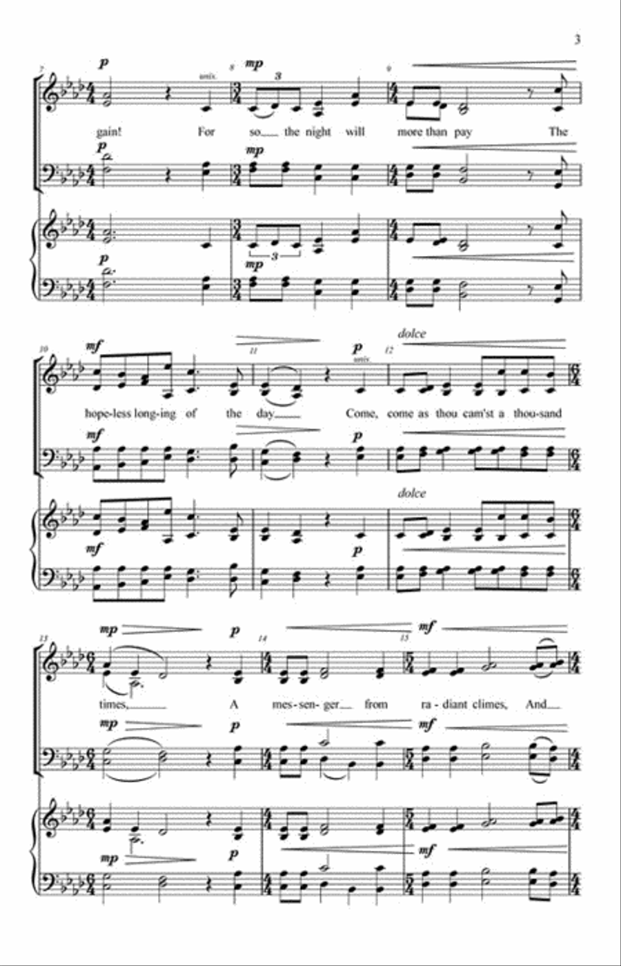 Longing Longing 4-Part scores gallery preview page 3