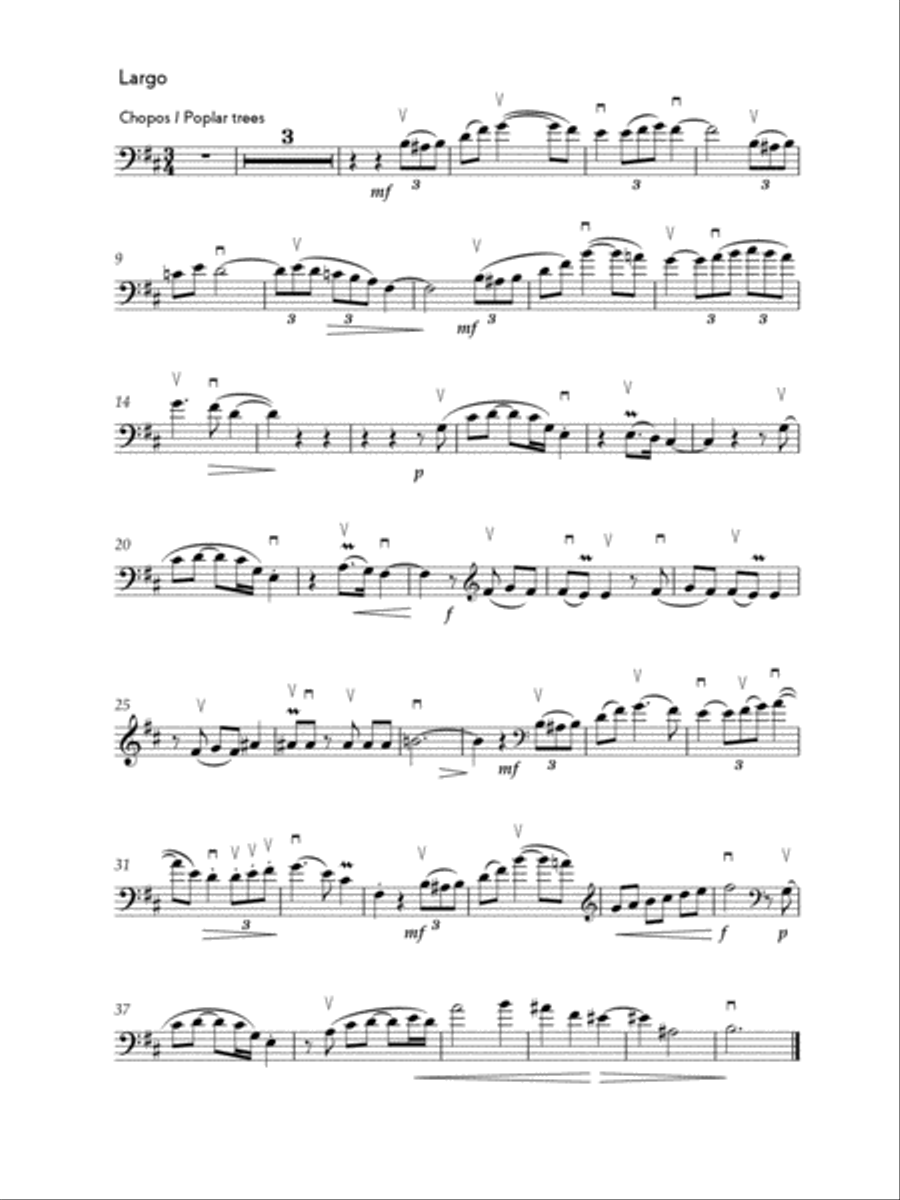 II Largo from Fluvial Sonata in D minor Small Ensemble scores gallery preview page 2