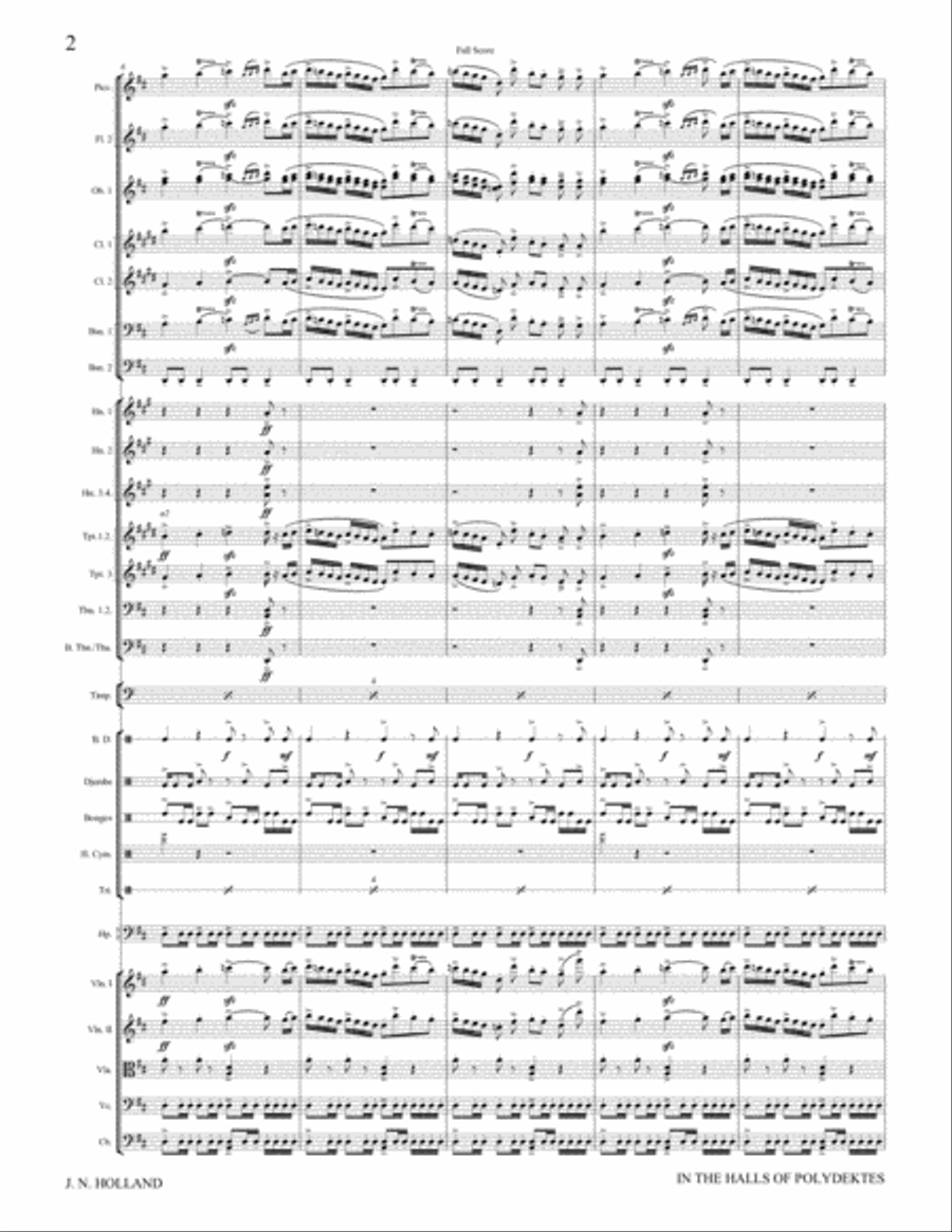 In the Halls of Polydektes from the Hero and the Damned opera for Orchestra Full Orchestra scores gallery preview page 6