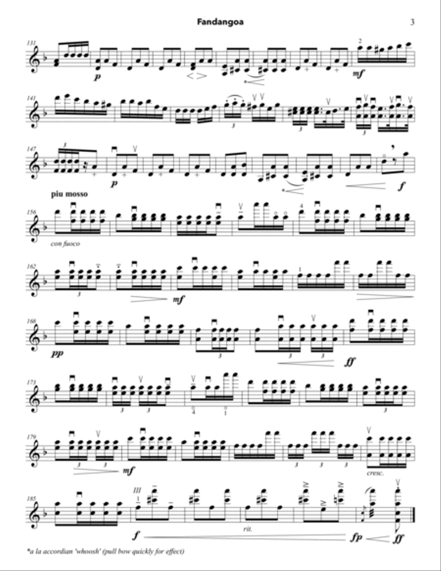 Fandangoa Violin Solo scores gallery preview page 3