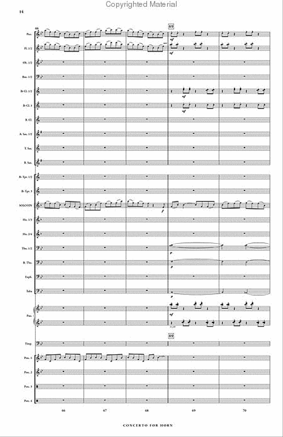 Concerto for Horn & Symphonic Band Concert Band scores gallery preview page 15