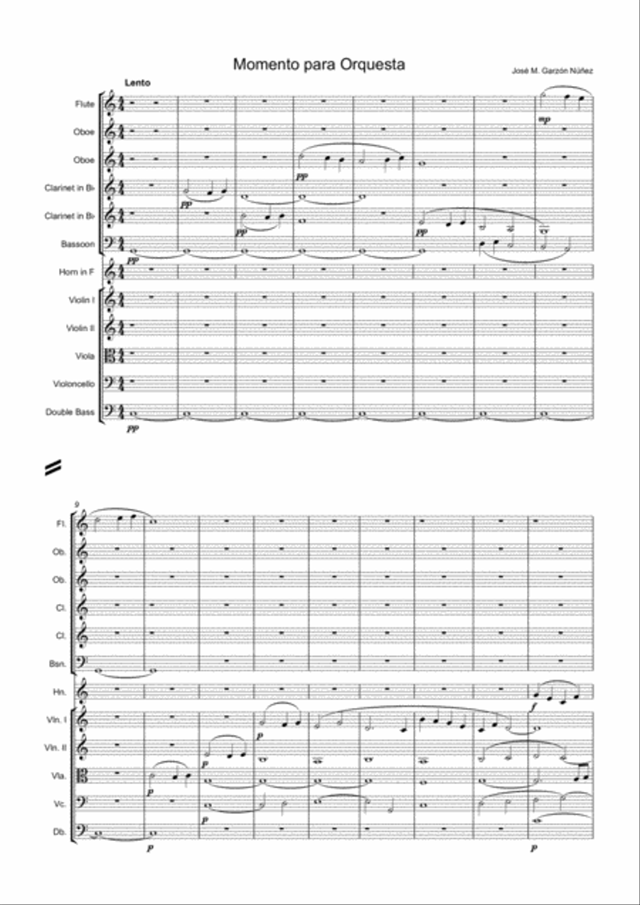 Momento para Orquesta Large Ensemble scores gallery preview page 1