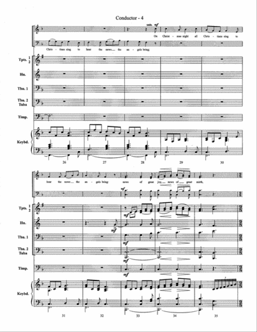 Glory to the Newborn King! Horn scores gallery preview page 5