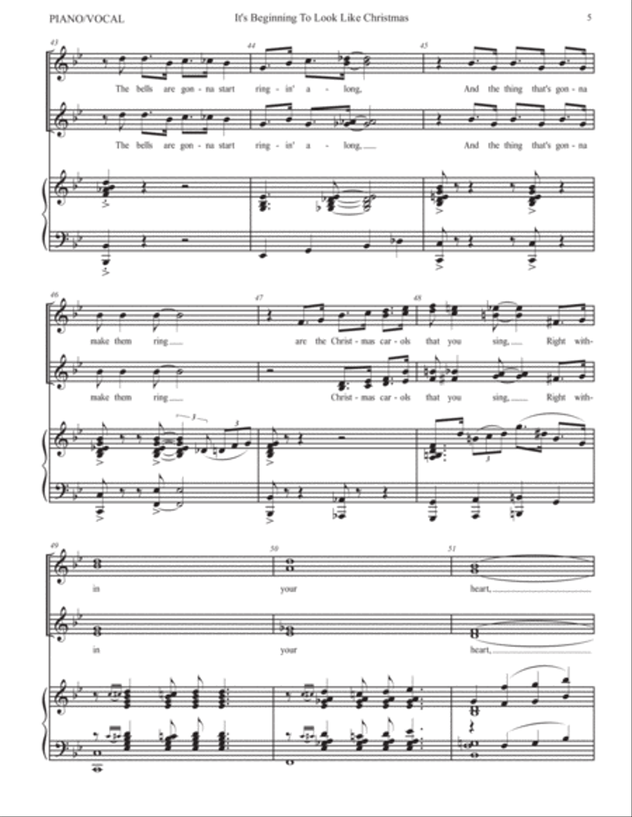 It's Beginning To Look Like Christmas SSAA scores gallery preview page 6