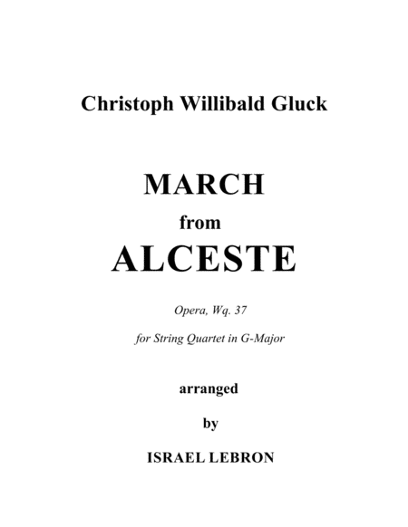 March from "Alceste". Opera Wq 37 image number null
