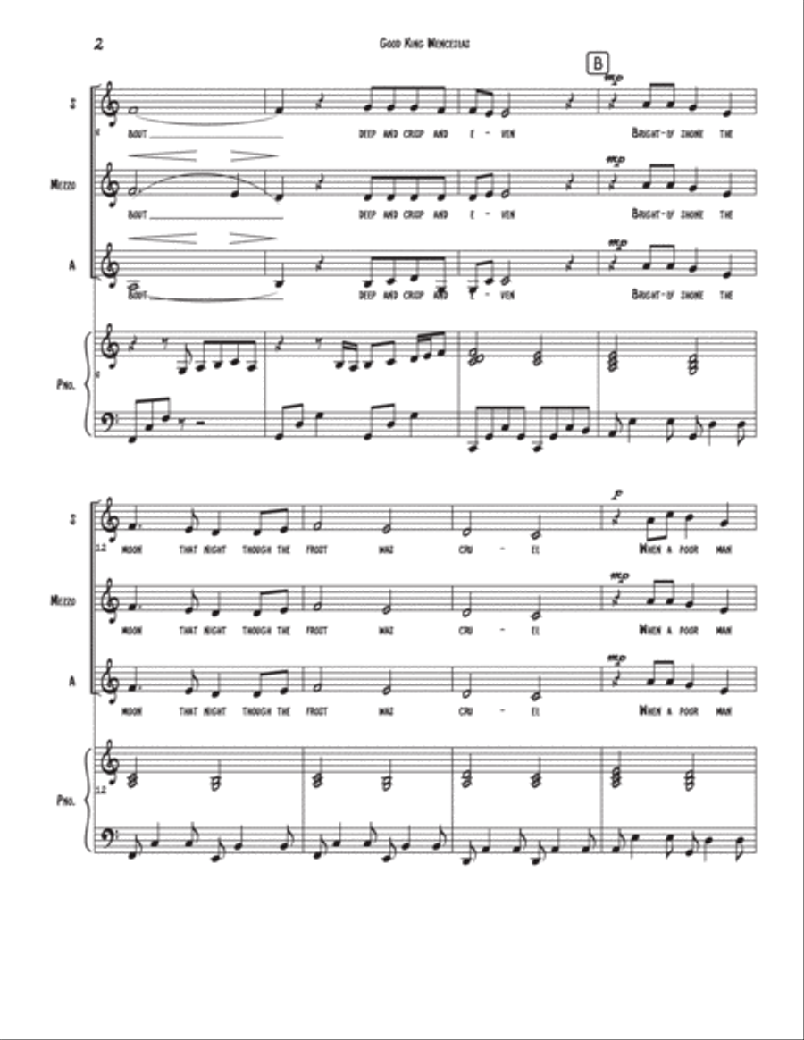 Good King Wenceslas (Trio) Vocal Duet scores gallery preview page 4