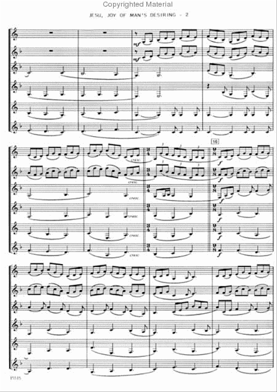 Jesu, Joy Of Man's Desiring B-Flat Clarinet scores gallery preview page 3