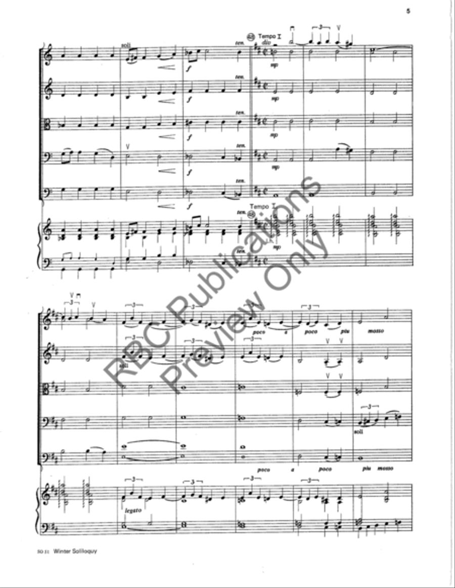 Winter Soliloquy (Score) String Orchestra scores gallery preview page 7