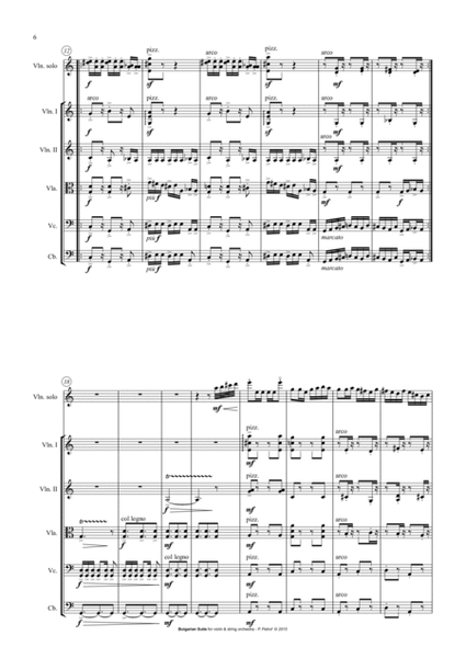 Bulgarian Suite for Violin and 13 Strings - full score image number null