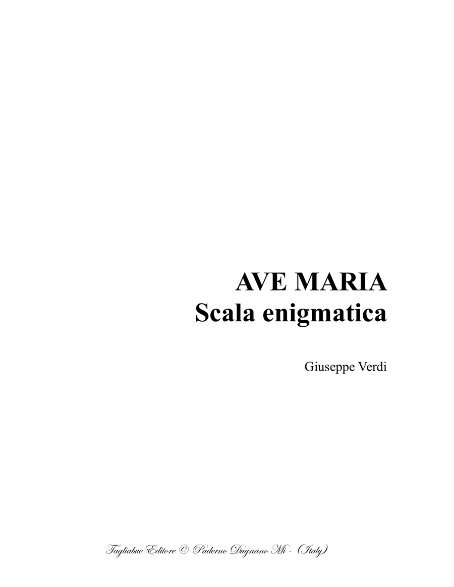 AVE MARIA - Scala enigmatica - G. Verdi - Arr. for Soprano and String Trio, or String Quartet String Quartet scores gallery preview page 1