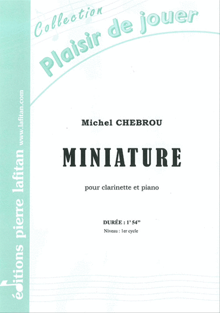Miniature Clarinet Solo scores gallery preview page 1