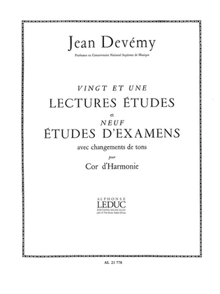Book cover for 21 Lectures-etudes & 9 Etudes D'examens (horn Solo)