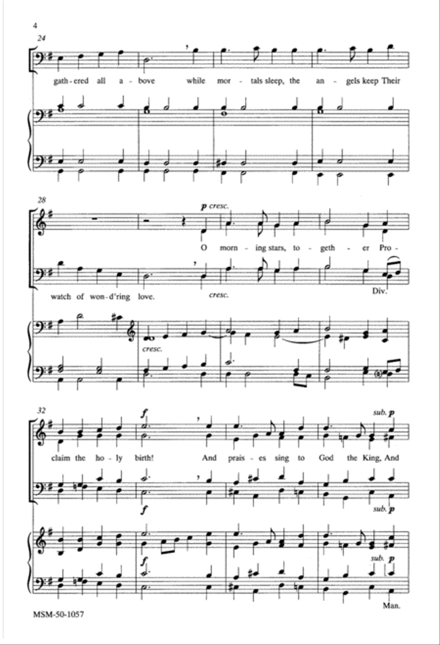 O Little Town of Bethlehem 4-Part scores gallery preview page 3