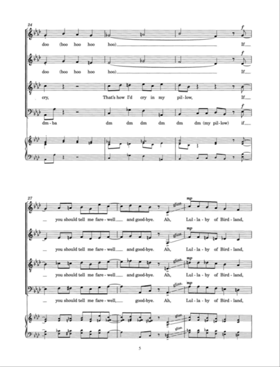 Lullaby Of Birdland (arr. Alexander L'Estrange) Choir scores gallery preview page 5