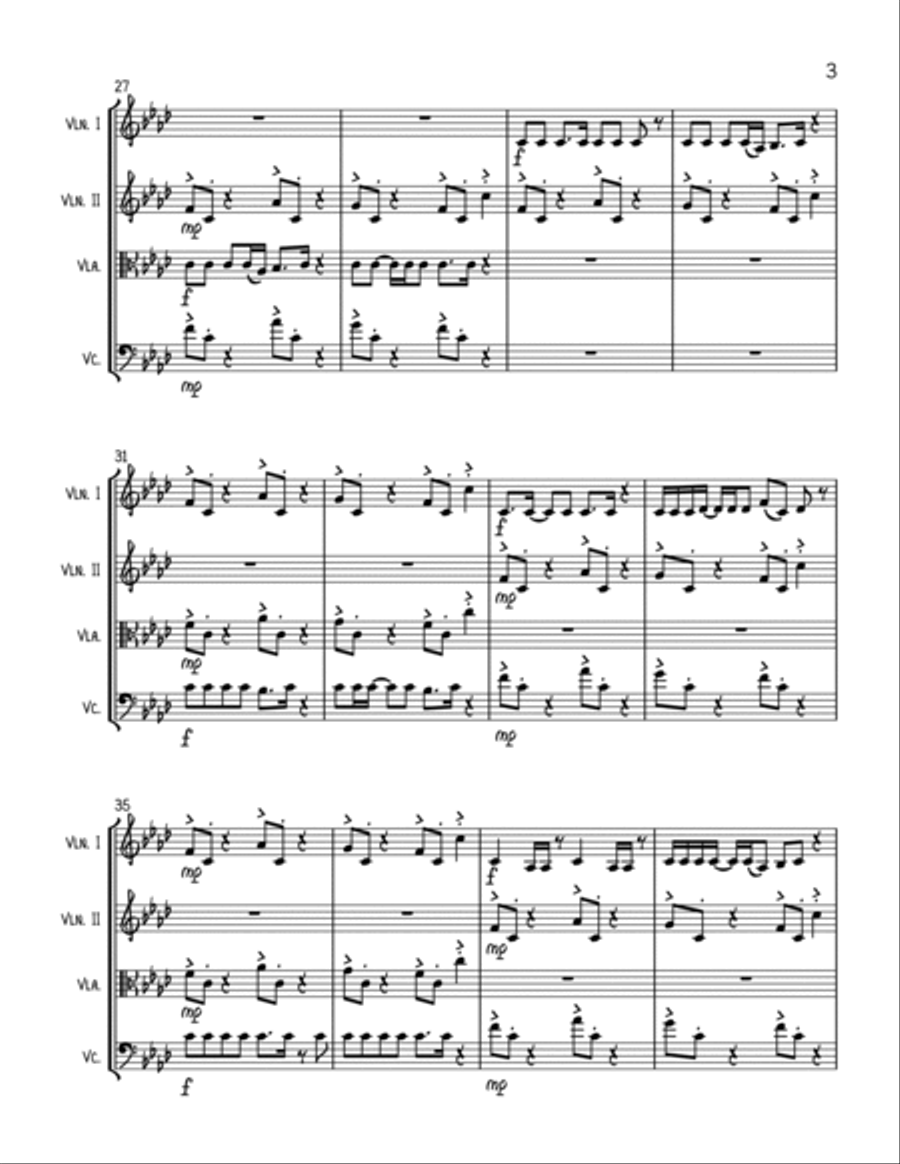 Nu** As In Paris String Quartet scores gallery preview page 3