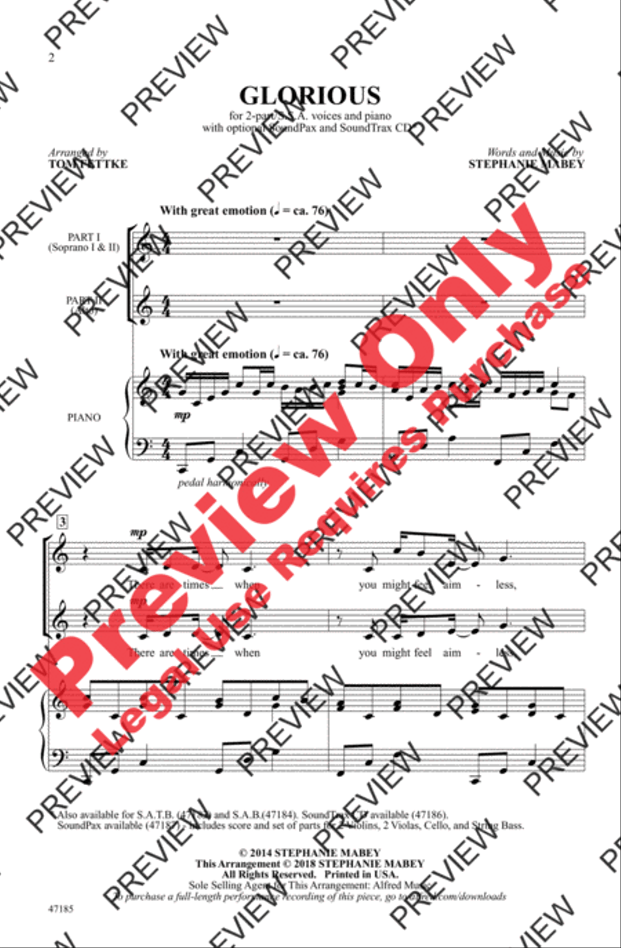 Glorious 2-Part scores gallery preview page 2