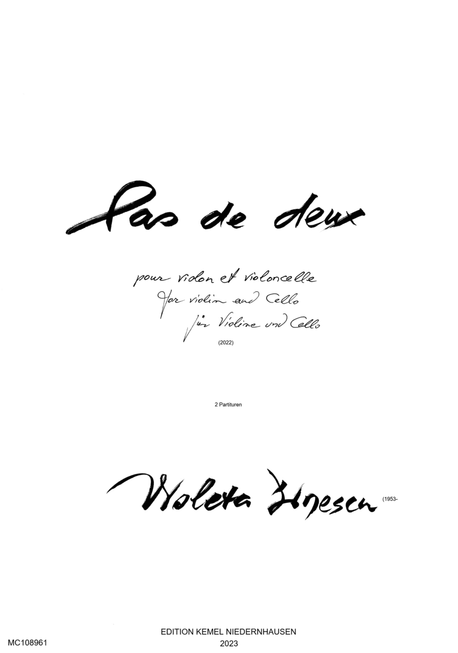 Pas de deux Pas de deux Cello scores gallery preview page 1