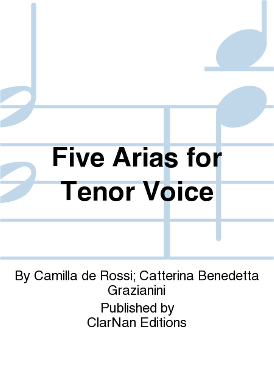 Five Arias for Tenor Voice Orchestra scores gallery preview page 1