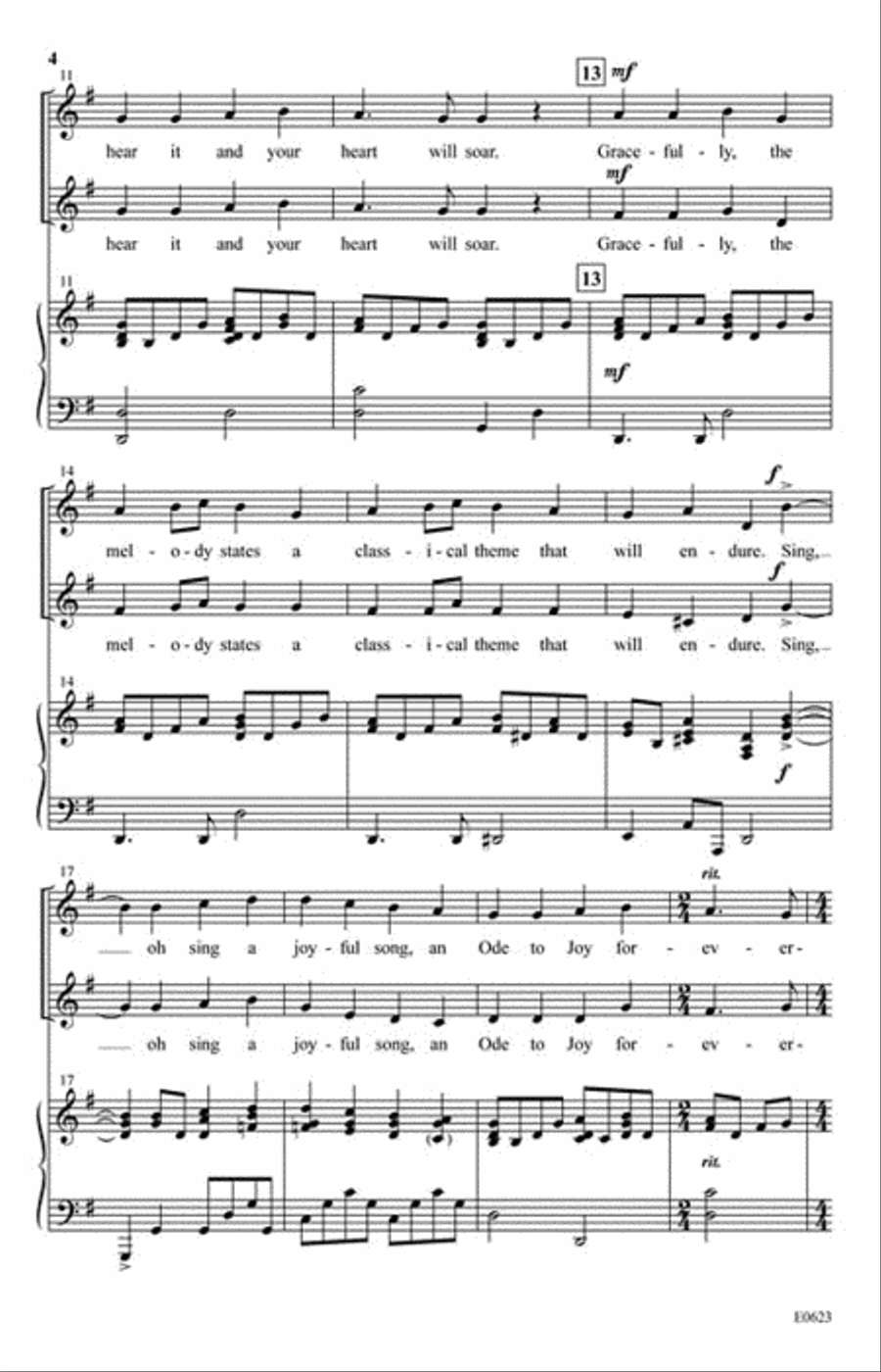 Ode to Beethoven 2-Part scores gallery preview page 3
