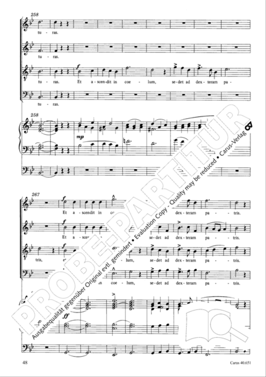 Mass in D Major (Missa in D) 4-Part scores gallery preview page 57