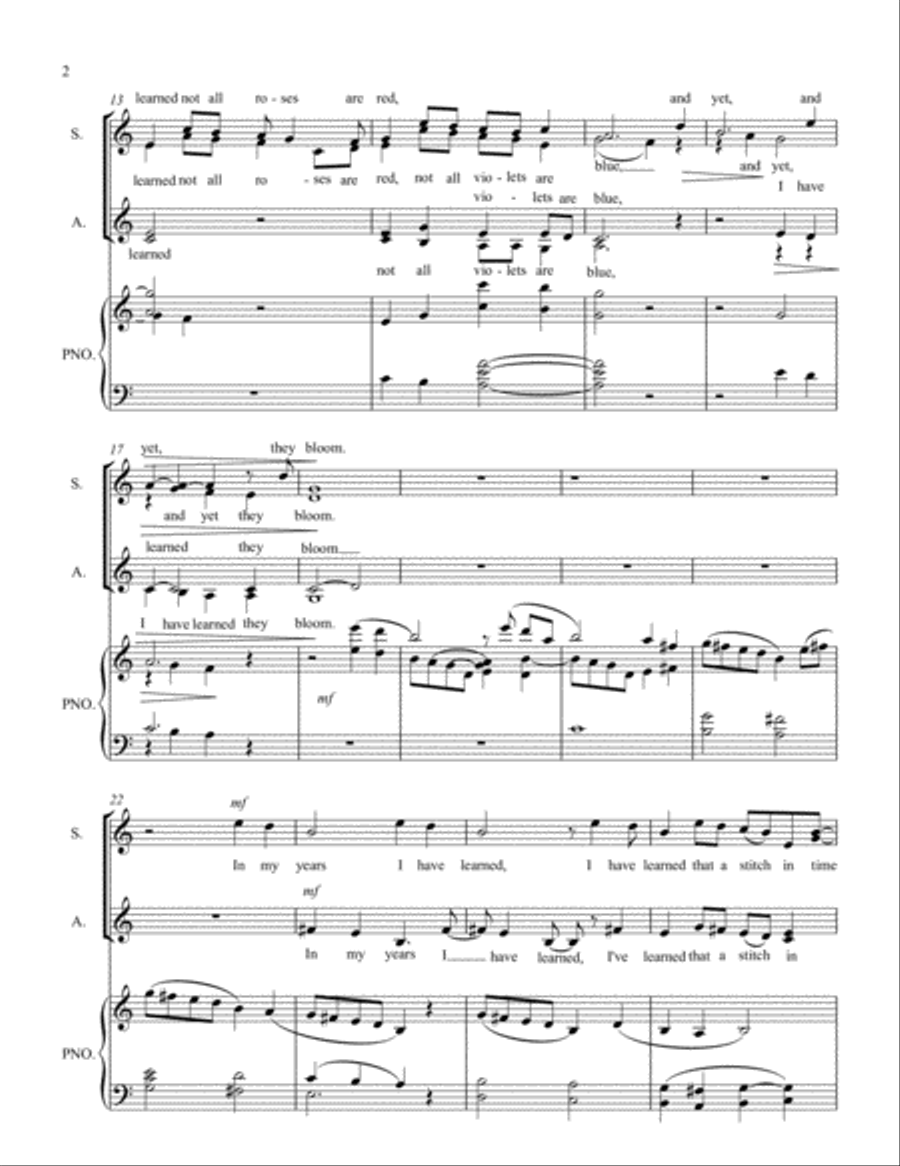 I Have Learned SSAA scores gallery preview page 2