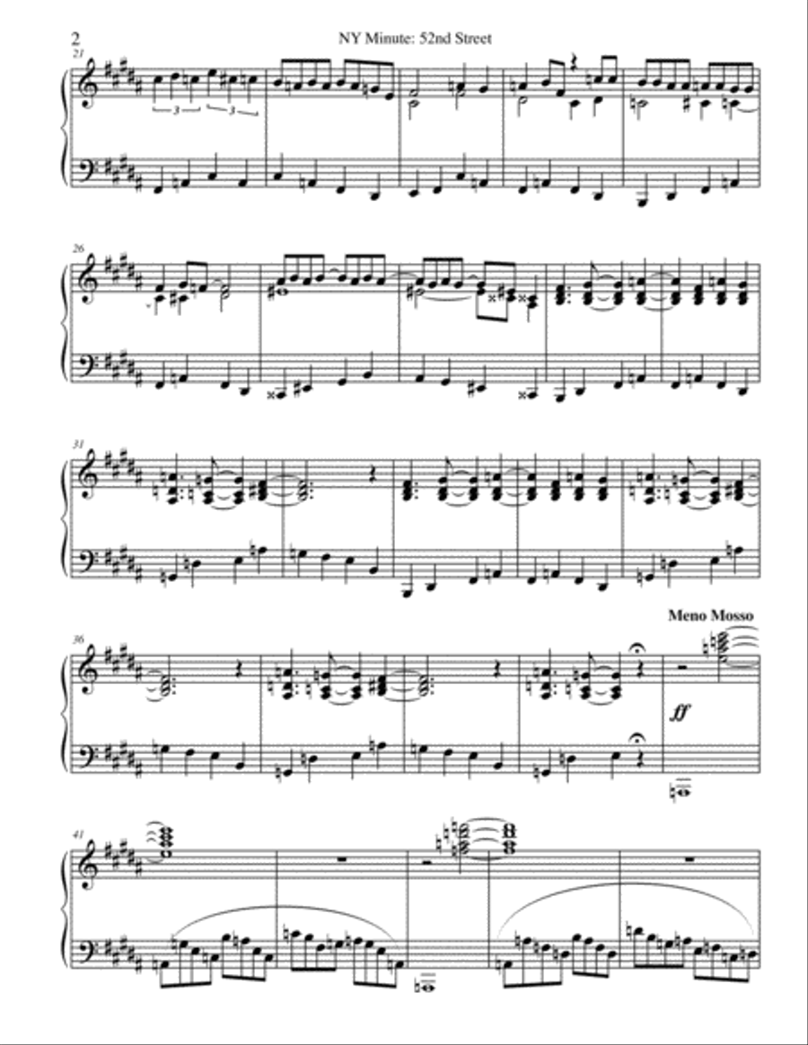 New York Minute: 52nd Street Piano Solo scores gallery preview page 2