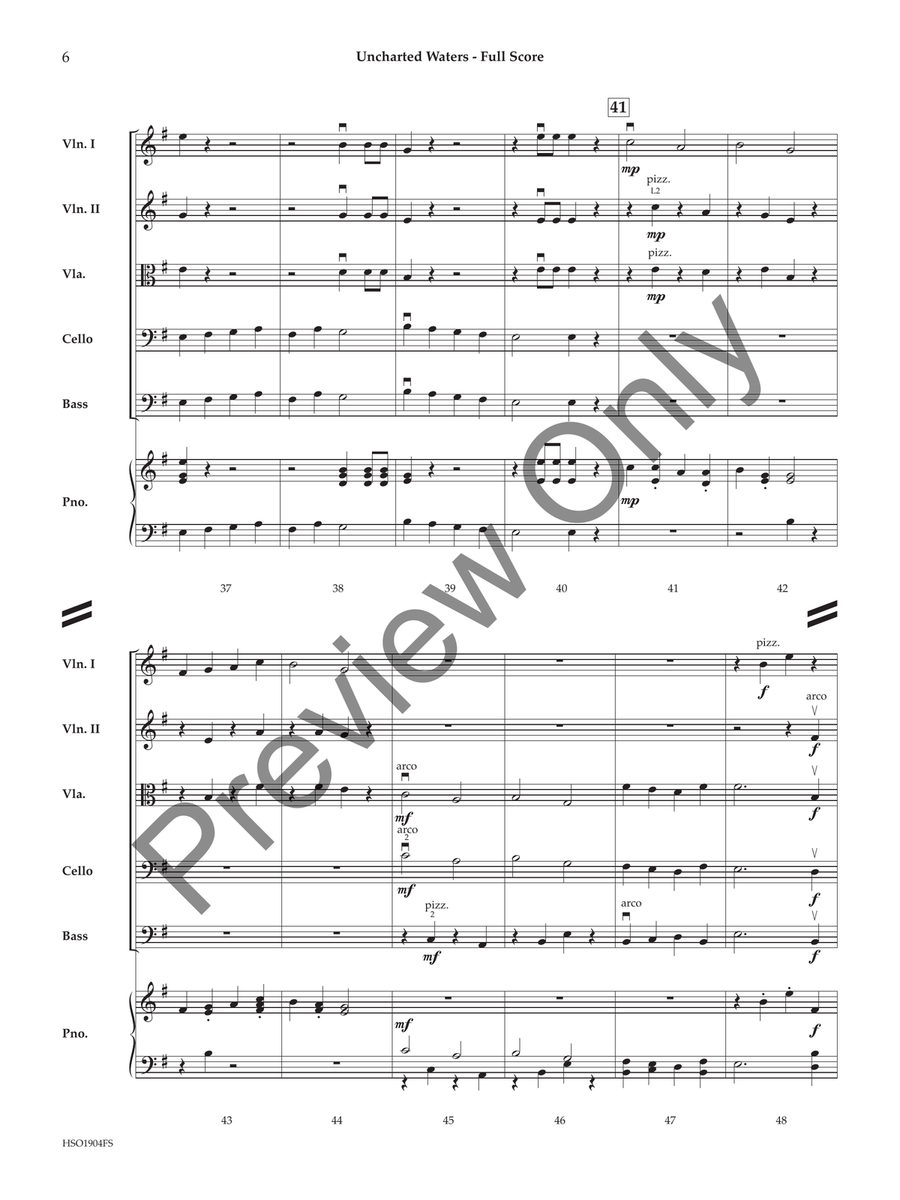 Uncharted Waters (Score) String Orchestra scores gallery preview page 5