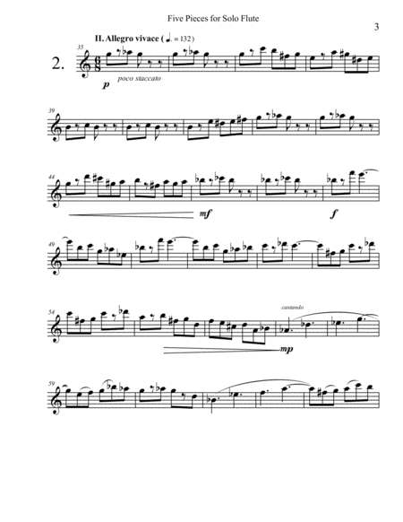 Five Pieces for Solo Flute