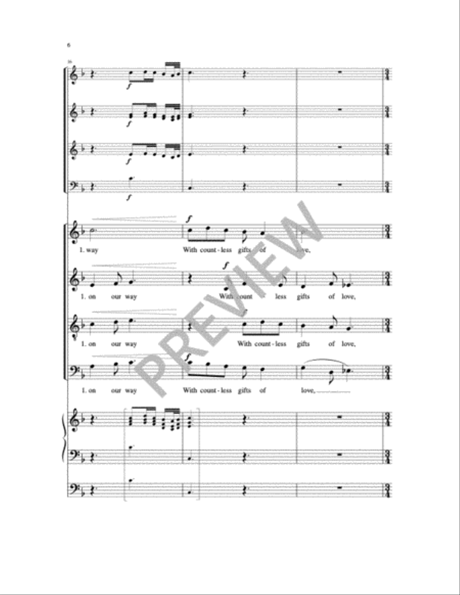 Now Thank We All Our God 4-Part scores gallery preview page 9