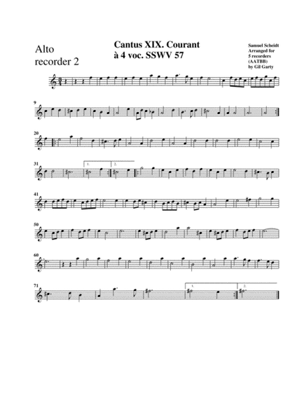 Courant SSWV 57 (arrangement for 5 recorders)