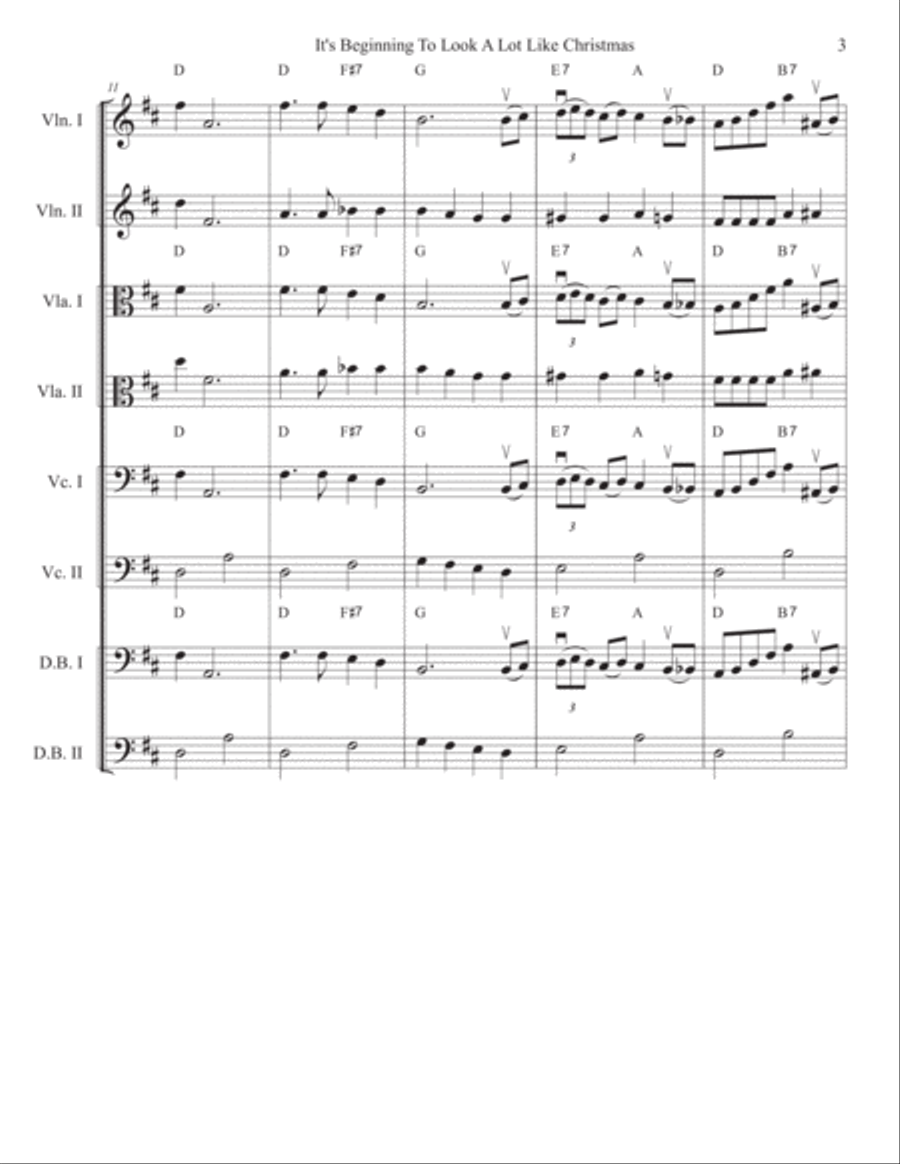It's Beginning To Look Like Christmas String Quartet scores gallery preview page 3