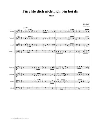Fürchte dich nicht (motette) by J.S. Bach (Double String Orchestra)