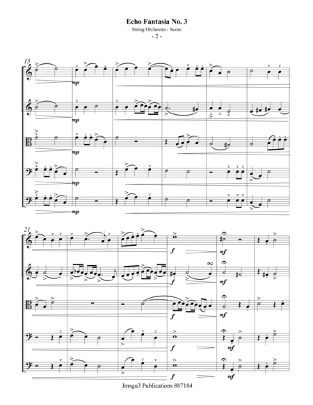 Sweelinck: Echo Fantasia No. 3 for String Orchestra - Score Only image number null
